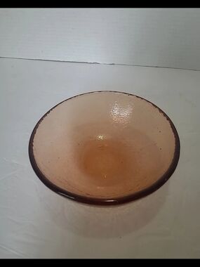 Fire and Light Recycled Art Glass Bowl Copper Color 6"